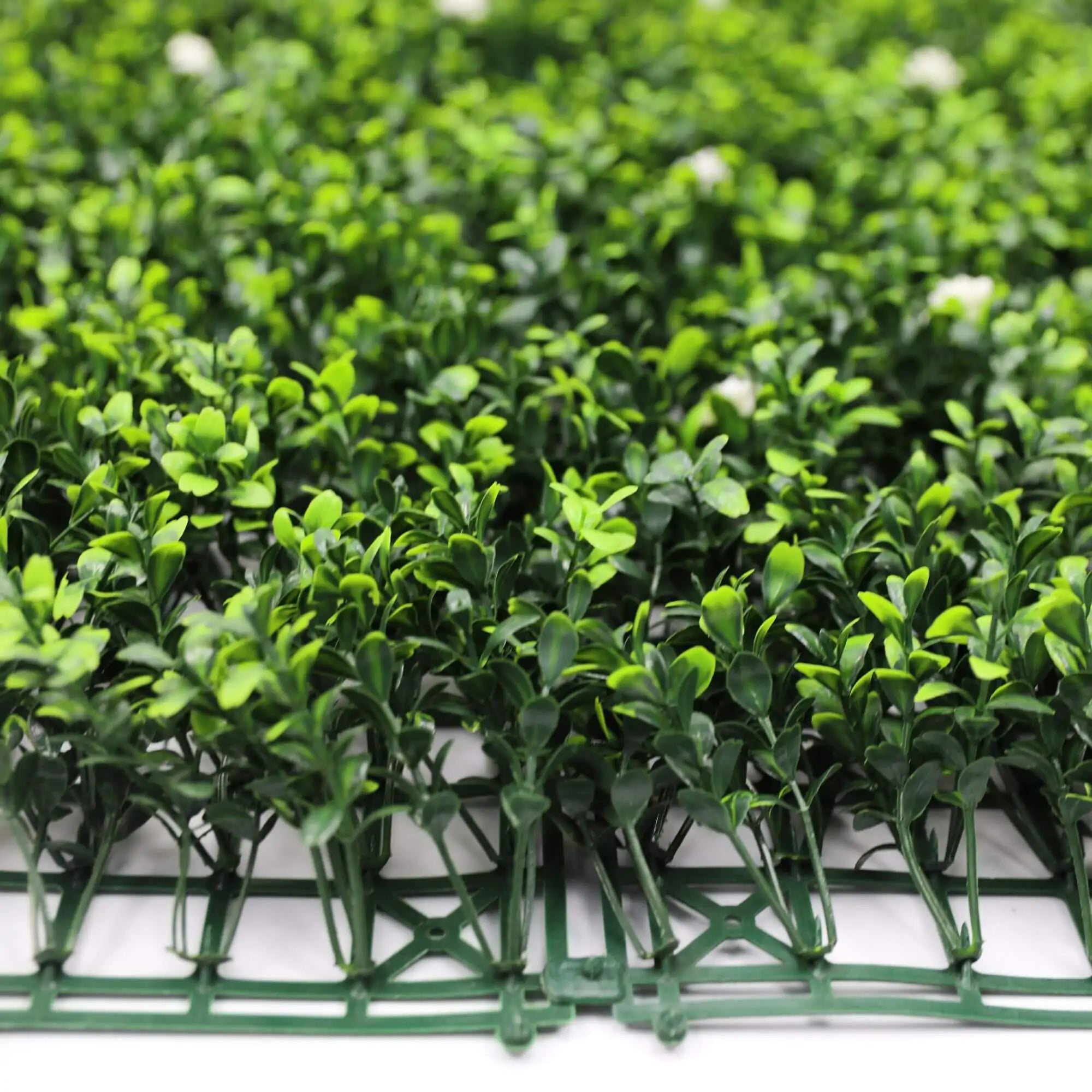 White Flowering Artificial Boxwood Wall 40